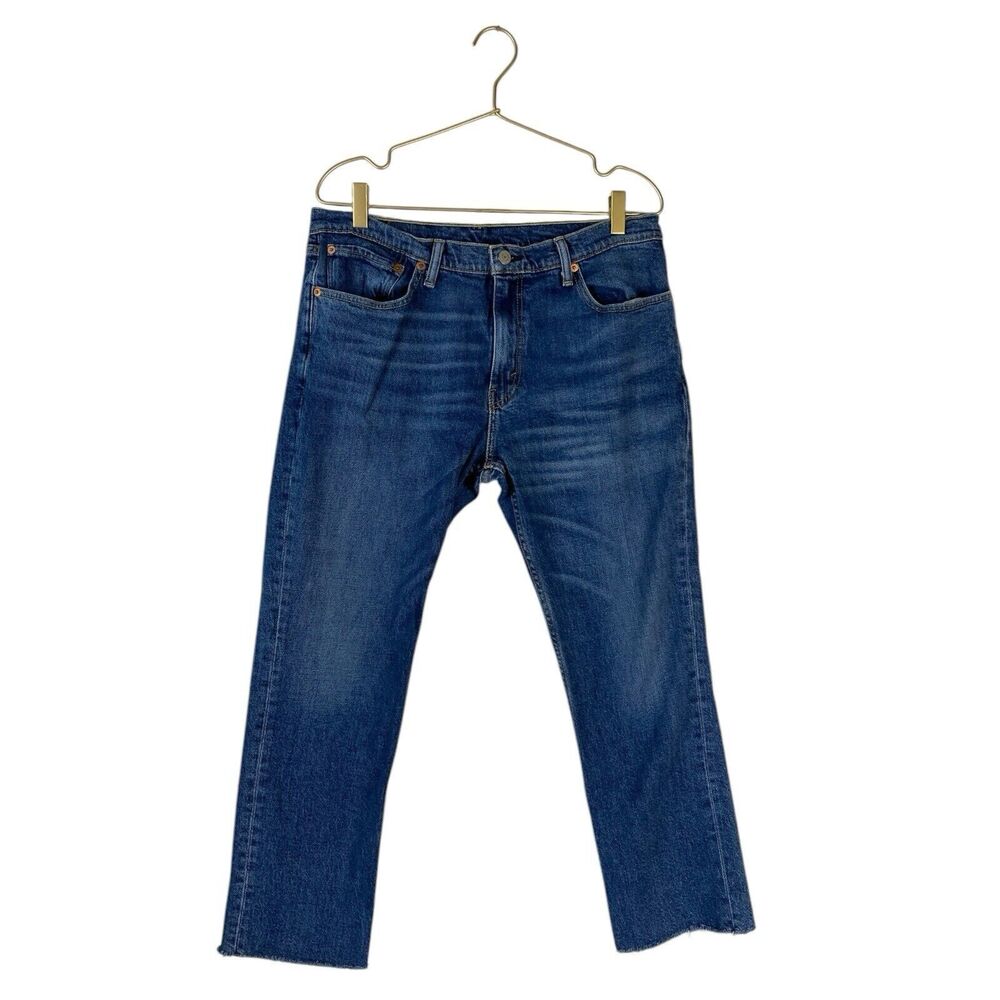 Levi's 511 Blue‎ Slim Fit Jeans Raw Bottoms W34 L30 516
